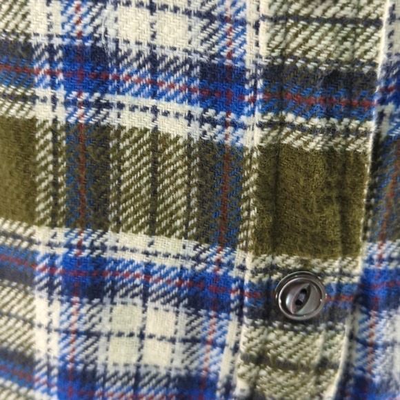 J.Crew Boy Shirt Misty Forest Plaid Shrunken Fit Cotton‎ Button Down Size 0 - Picture 5 of 8